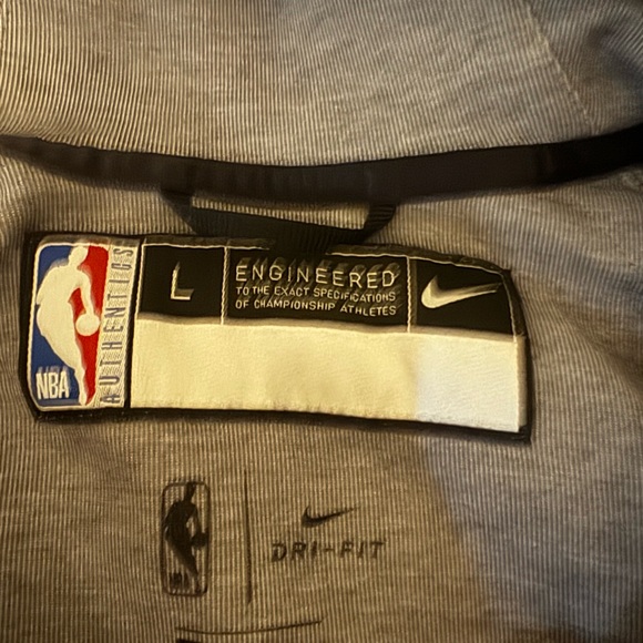 Nike NBA Atlanta Hawks Warm-Up Zip Hoodie, Silver - Picture 5 of 6